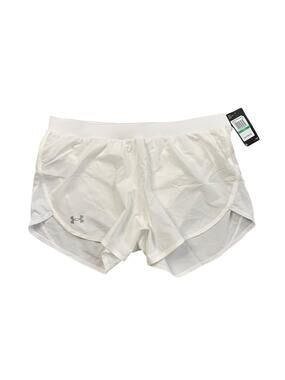 Under Armour Shorts Womens L Large White Fly By Elite Loose‎ Brief Lined Active